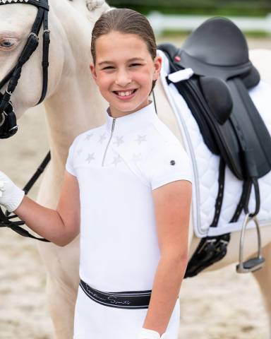 Polo de concours Junior Jipp - QHP - &Eacute;toiles en strass