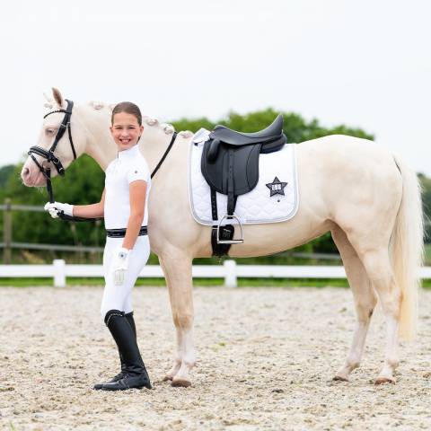 Polo de concours Junior Jipp - QHP - Étoiles en strass