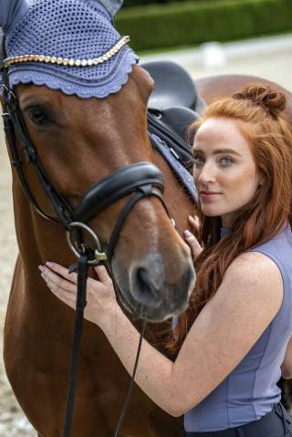 Bonnet &agrave; mouches Jewel Classic Sports - Eskadron - Coton crochet&eacute;