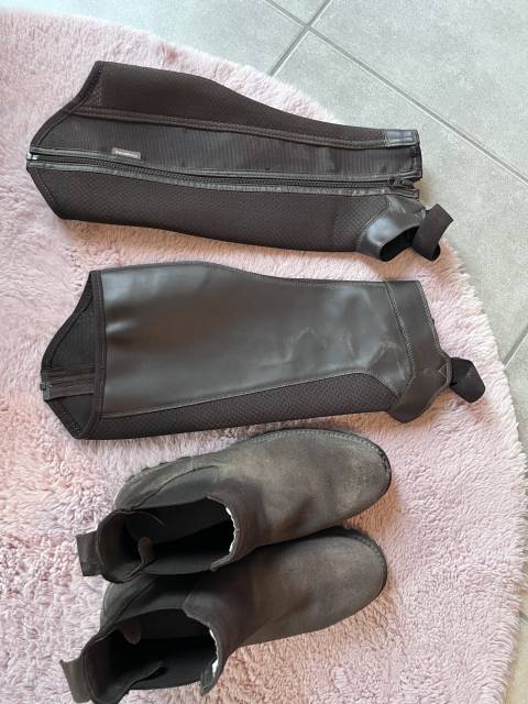 Bottines/Chaussures &eacute;quitation FOUGANZA + Gu&ecirc;tres - T41