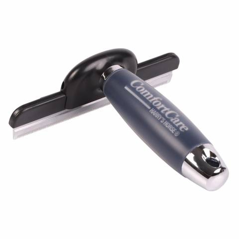 Peigne de mue XL cheval lame inox poignée gel