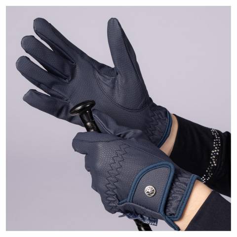 Gants équitation TopGrip Bleu Marine - Harry's Horse - Confort et adhérence