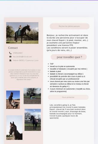 ‼️urgent‼️cherche demi pension pour mon cheval