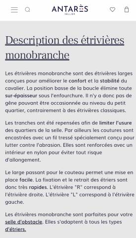 &Eacute;trivi&egrave;res monobranches antares 