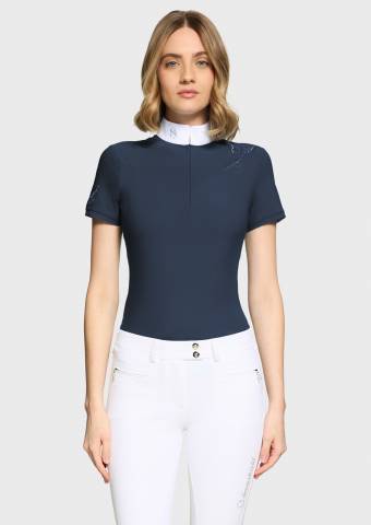 Polo de concours Lea Crystal - Samshield - Tissu stretch