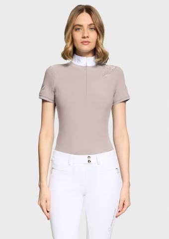 Polo de concours Lea Crystal - Samshield - Tissu stretch