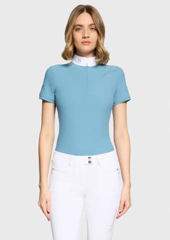 Polo de concours Lea Crystal - Samshield - Tissu stretch