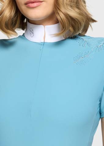 Polo de concours Lea Crystal - Samshield - Tissu stretch