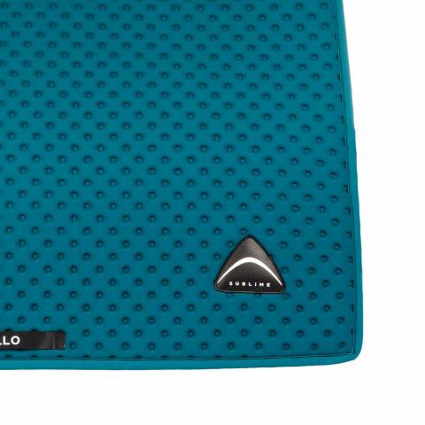 Chabraque de dressage &agrave; coin arri&egrave;re carr&eacute; bleu - Acavallo - Tissu technique