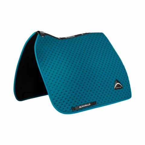 Chabraque de dressage à coin arrière carré bleu - Acavallo - Tissu technique