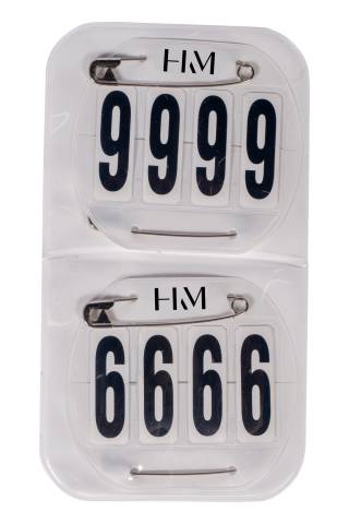 Num&eacute;ros de d&eacute;part par 4 Classic - HKM - R&eacute;sistants aux intemp&eacute;ries