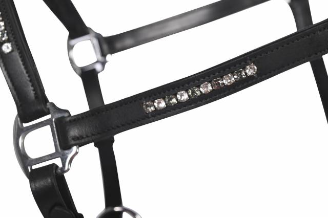 Licol en cuir Sparkle - HKM - Cuir de vachette avec pierres brillantes