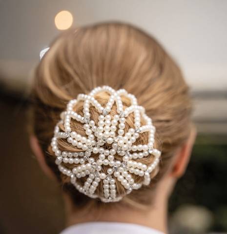 Résille Pearl - HKM - Élastique avec cristaux