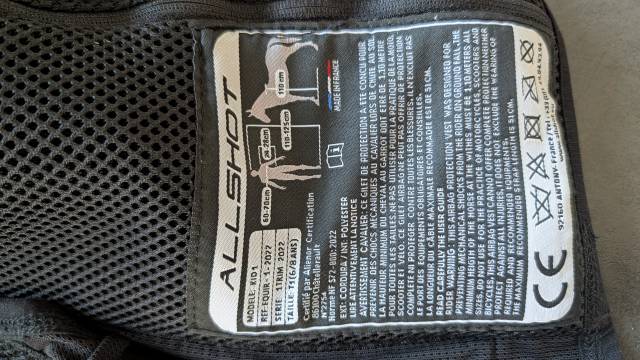 Gilet airbag allshot enfant T1 