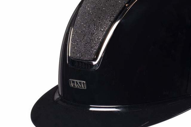 Casque Lady Shield Brillant - HKM - Glossy avec strass