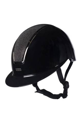 Casque Lady Shield Brillant - HKM - Glossy avec strass