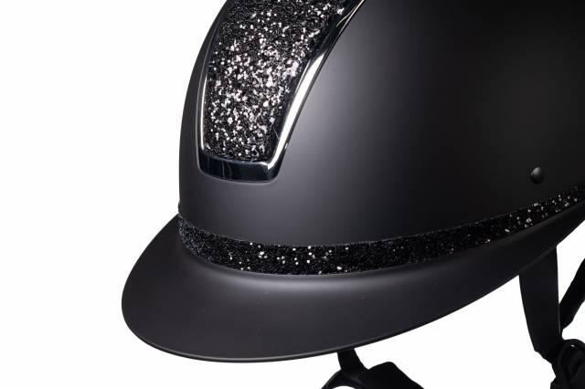 Casque Lady Shield Elegant - HKM - Strass et liser&eacute; brillant
