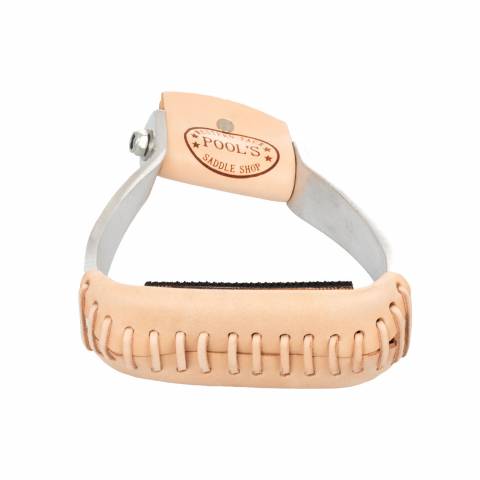 &Eacute;trier de barrel avec banc recouvert de cuir - Pool's - Aluminium et cuir