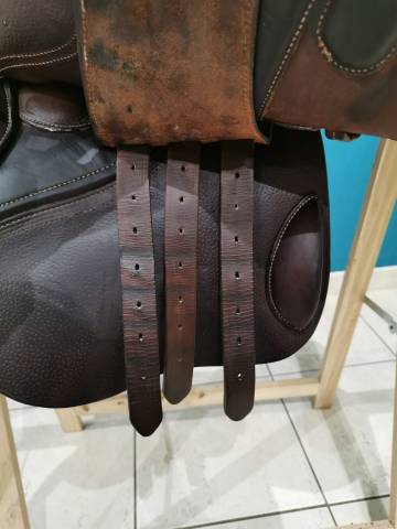 Selle GBS taille 17, couleur choco, semi creuse mixte/obstacle