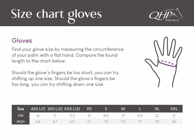 Gants d'&eacute;quitation Aubr&eacute;e - QHP - Paume adh&eacute;rente