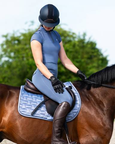 Gants d'&eacute;quitation Aubr&eacute;e - QHP - Paume adh&eacute;rente