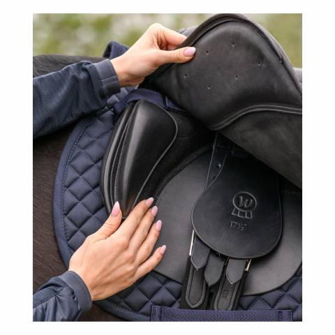 Selle mixte Comfort en cuir pleine fleur noir - Waldhausen