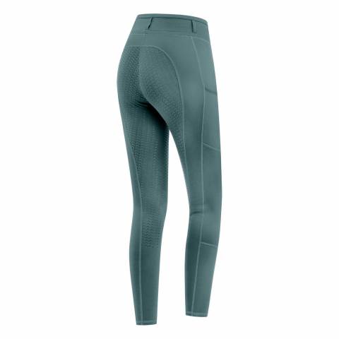 Legging d'&eacute;quitation femme Ella Vert - Waldhausen - Grip silicone