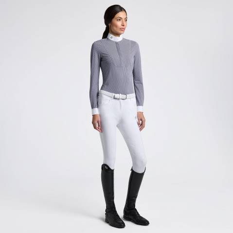 Chemise de concours manches longues &agrave; rayures - Cavalleria Toscana
