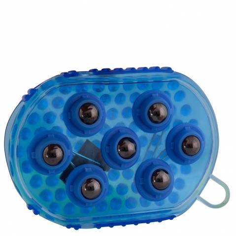 Etrille de massage bleue Premi&egrave;re - BR - 7 billes inox