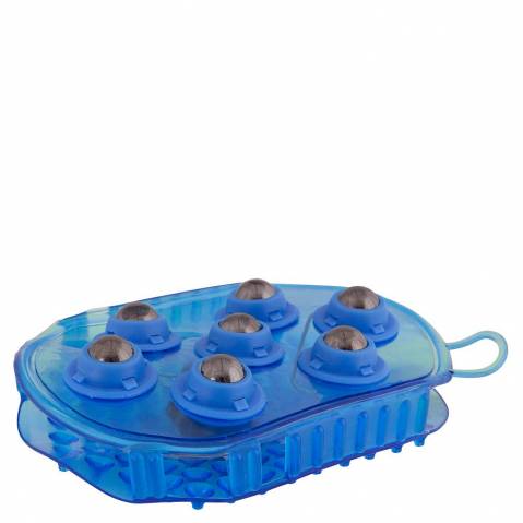 Etrille de massage bleue Premi&egrave;re - BR - 7 billes inox