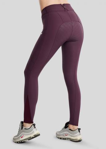 Pantalon taille haute Fig avec logo champagne - Montar - Full grip silicone