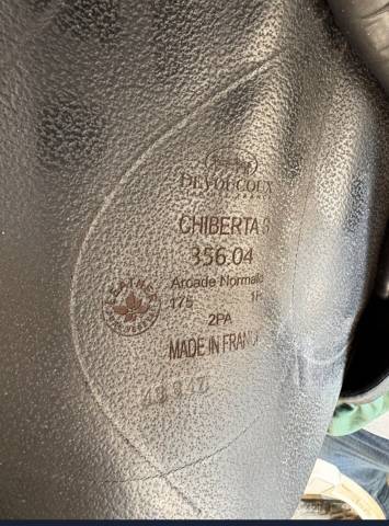 Selle devoucoux chiberta noire 17,5