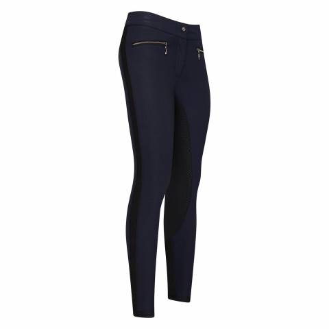 Pantalon d'équitation bleu marine ES Onyx Full Grip pour femme