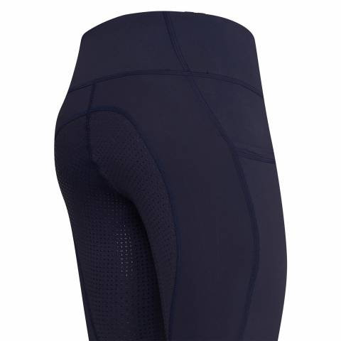 Pantalon d'&eacute;quitation bleu marine ES Breez Full Grip pour enfant
