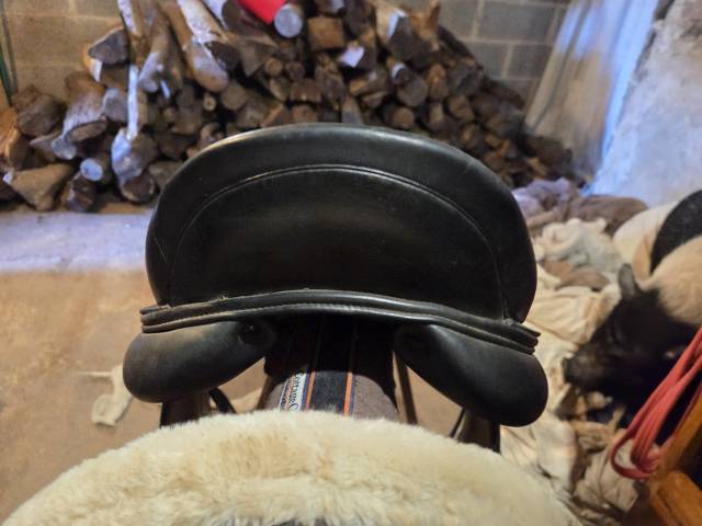 Selle de dressage Altair (antares)  Noir  Taille 17,5, quartiers 3N