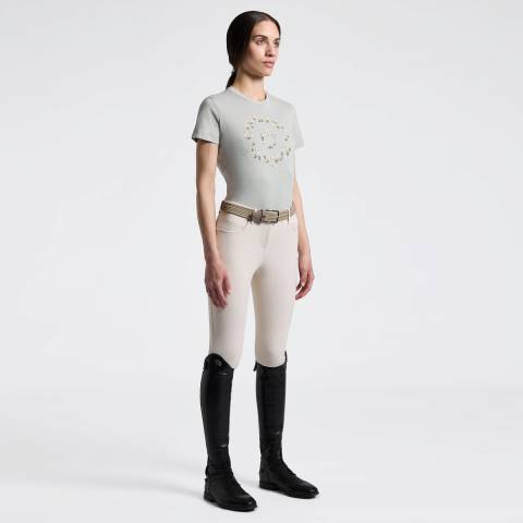 Tee-shirt Floral Embroidery - Cavalleria Toscana - Coton doux