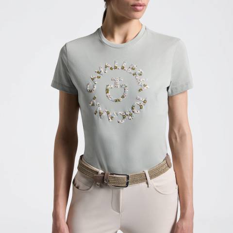 Tee-shirt Floral Embroidery - Cavalleria Toscana - Coton doux