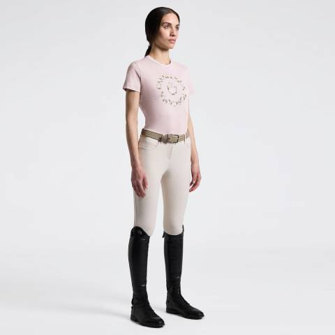 Tee-shirt Floral Embroidery - Cavalleria Toscana - Coton doux