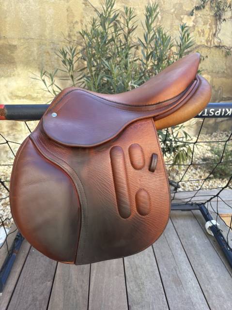 Selle GBS CSO havane + sangle + &eacute;trivi&egrave;res 