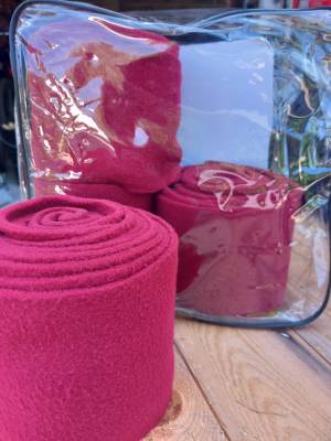 Lot de 4 bandes de polo CSO / Equith&egrave;me - Bordeaux