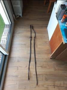 R&ecirc;nes cuir grip marron FS