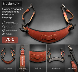 Collier d&rsquo;encolure Freejump avec poign&eacute;es &eacute;lastiques 
