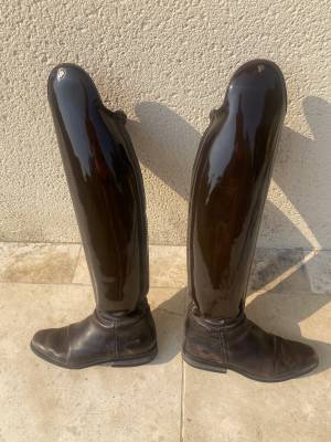 Bottes Petrie vernis chocolat 