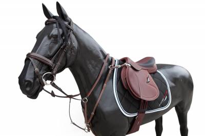 Collier De Chasse + Martingale Antarès – Marron – Fabriqué En France