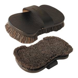 Brosse douce à poils de porc et dos en cuir - Stübben