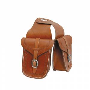 LAKOTA Sacoche avant en cuir motif barbelé