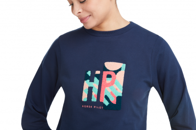 Team Sweat-Shirt Anniversary Femme Bleu - Horse Pilot