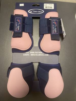 set protege tendon+boulet FFE lami cell rose/navy