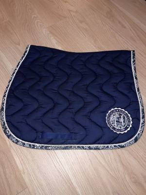 Tapis de selle harcour marine et fleurs 