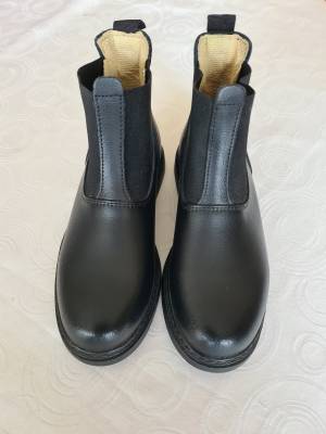 Boots équitation cuir noir enfant
